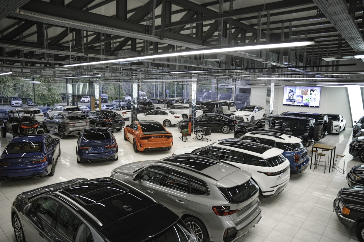 Indoor auto showroom
